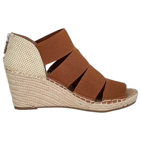 Gentle Souls Charli Cognac Elastic Womens Wedge Sandals Size 9M - Picture 5 of 12